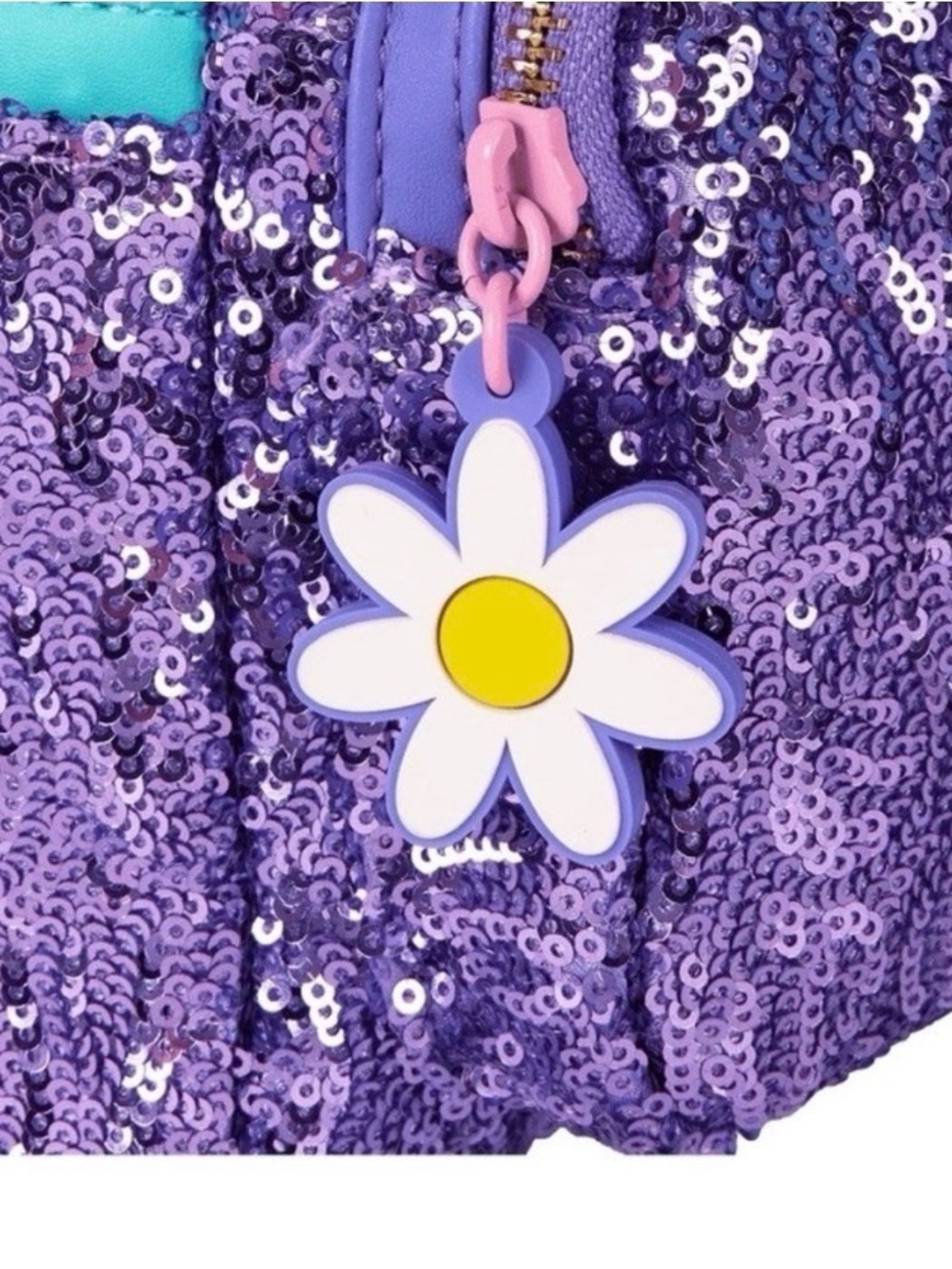 Disney Daisy Duck Purple Sequin Plush Backpack - Picture 4 of 5